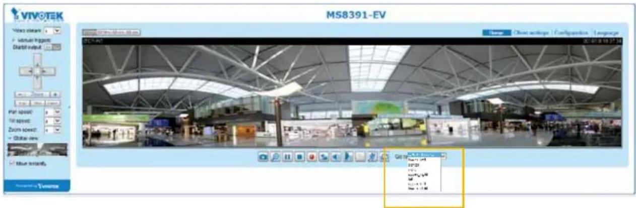 Vivotek MS8391-EV - Home page in the E-PTZ Mode - 1