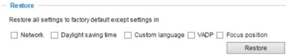 Vivotek MS8391-EV - General settings > Restore - 1