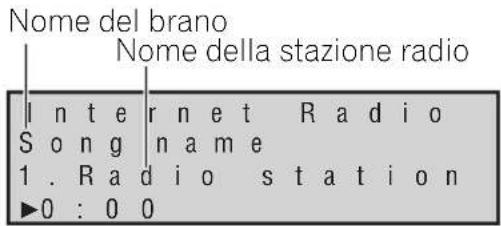 Nome del brano Nome della stazione radio I n t e r n e t R a d i o S o n g n a m e 1 . R a d i o s t a t i o n ►0 : 0 0