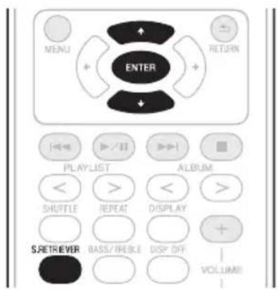 MENU ENTER RETURN PLAYLIST ALBUM < > < > SHUTTLE REPEAT DISPLAY + S.RETREVER BASS/IREBLE DISP. OFF VOLUME