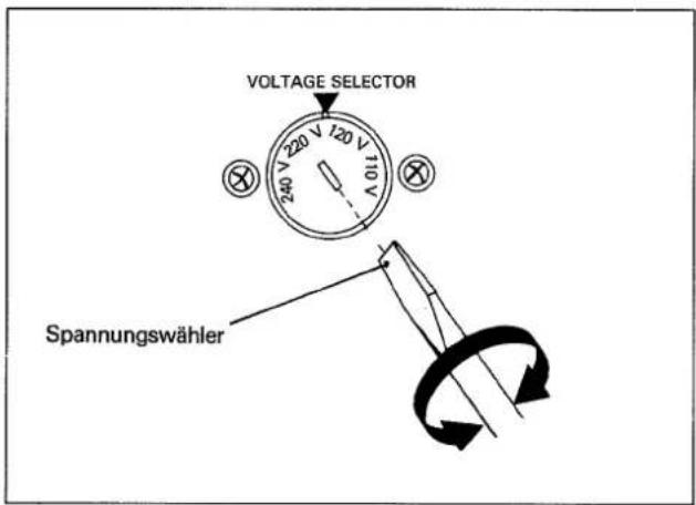 VOLTAGE SELECTOR Spannungswähler