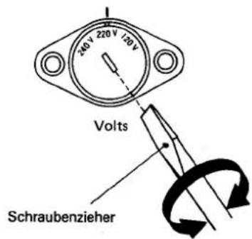 240 V 220 V 120 V Volts Schraubenzieher
