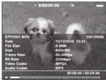 EPV0001.MOV Date :15/12/2006 12:24 File Size :15.6MB Size :640x480 Frame Rate :30,000fps Bit Rate :200kbps Video Codec :MPG4 Audio Codec :MP3 00:00:35 / 00:04:26