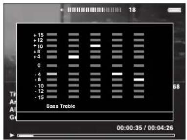 +15 +12 +10 +8 +4 0 -4 +8 +10 -12 -15 Bass Treble 00:00:35 / 00:04:26