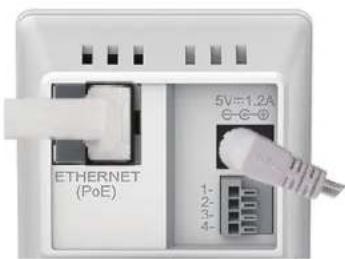 ETHERNET (PoE) 5V=1.2A E-6-® 1- 2- 3- 4-