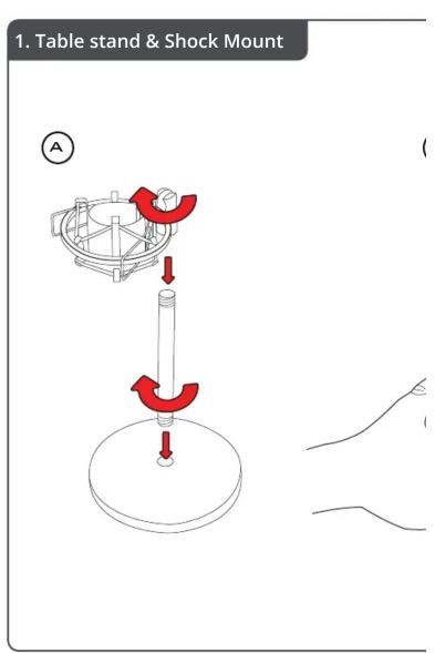 1. Table stand & Shock Mount A