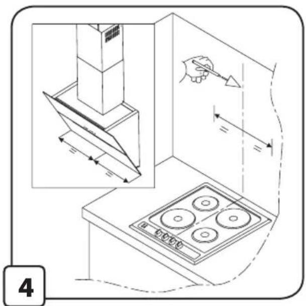 Diagram illustrating kitchen appliance installation steps with labeled components and directional arrows