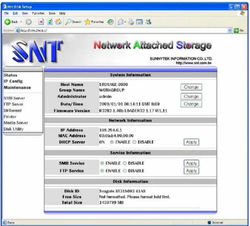 Inter-Tech EZ-NAS Gigabit NAS - Status - 1