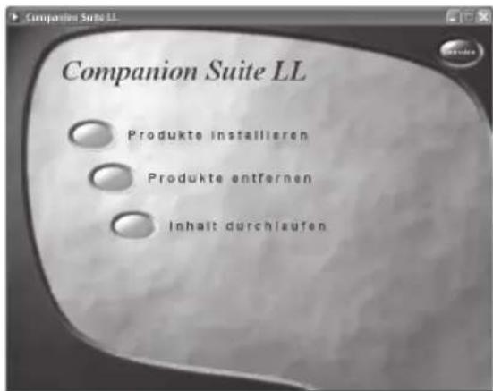 Companion Suite LL Produkte installieren Produkte entfernen Inhalt durchlaufen