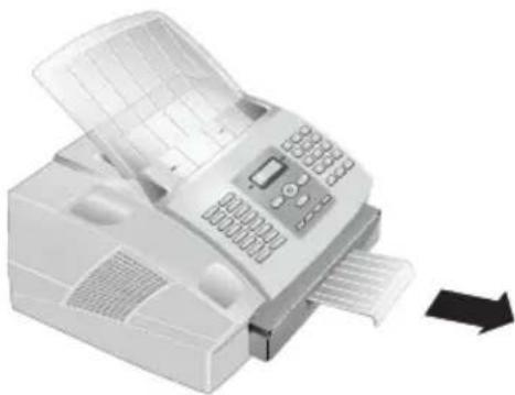 PHILIPS Laserfax 940 - Druck- und Faxausgabehalter herausziehen - 1