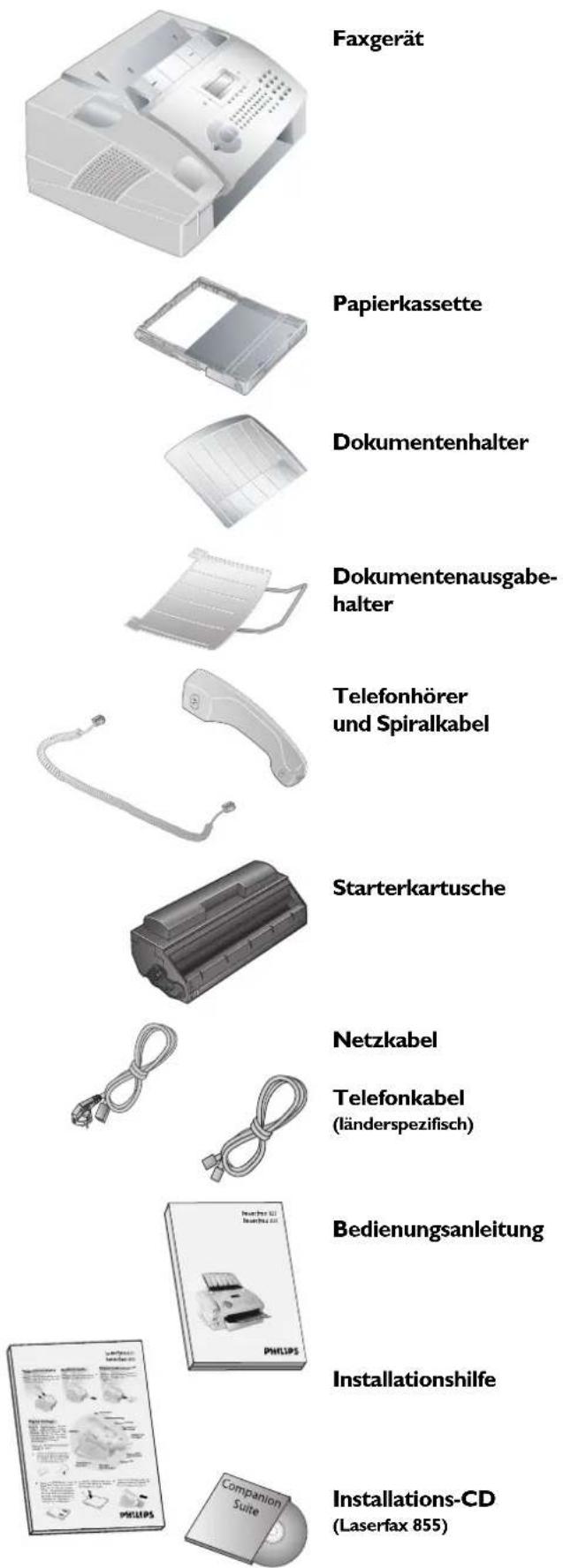 PHILIPS Laserfax 855 - Inhalt der Verpackung - 1