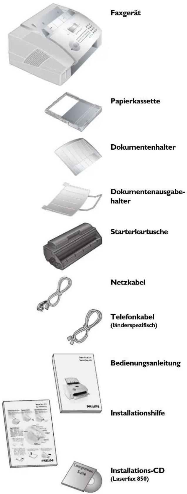 PHILIPS Laserfax 850 - Inhalt der Verpackung - 1