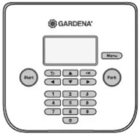 GARDENA* Menu Start A OK Fark 1 2 3 4 5 6 7 8 9 0