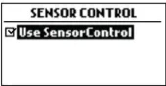 SENSOR CONTROL ✓ Use SensorControl