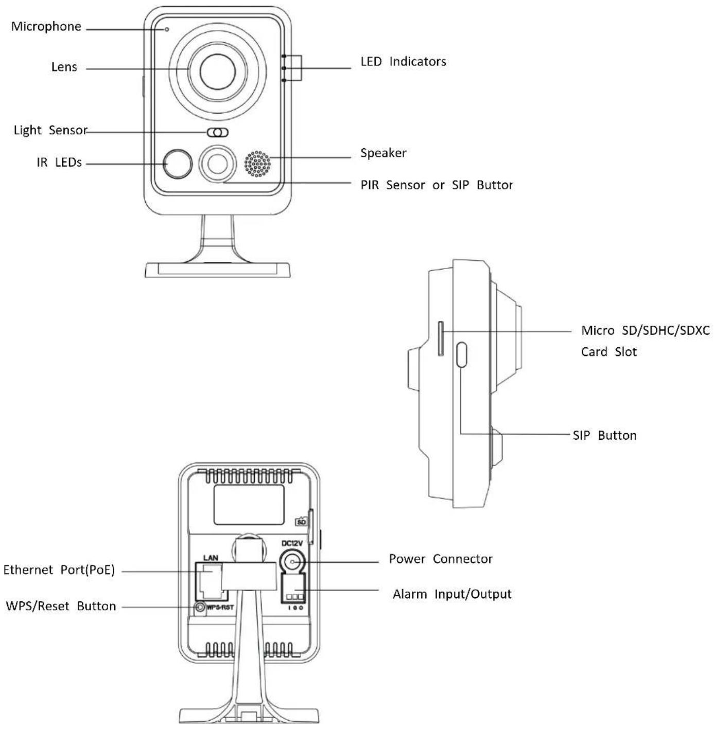 Milesight MS-C3567-FPNA - Wi-Fi Mini Cube Network Camera - 1
