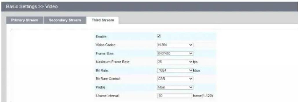 Milesight MS-C3567-FPNA - Third Stream Settings - 1