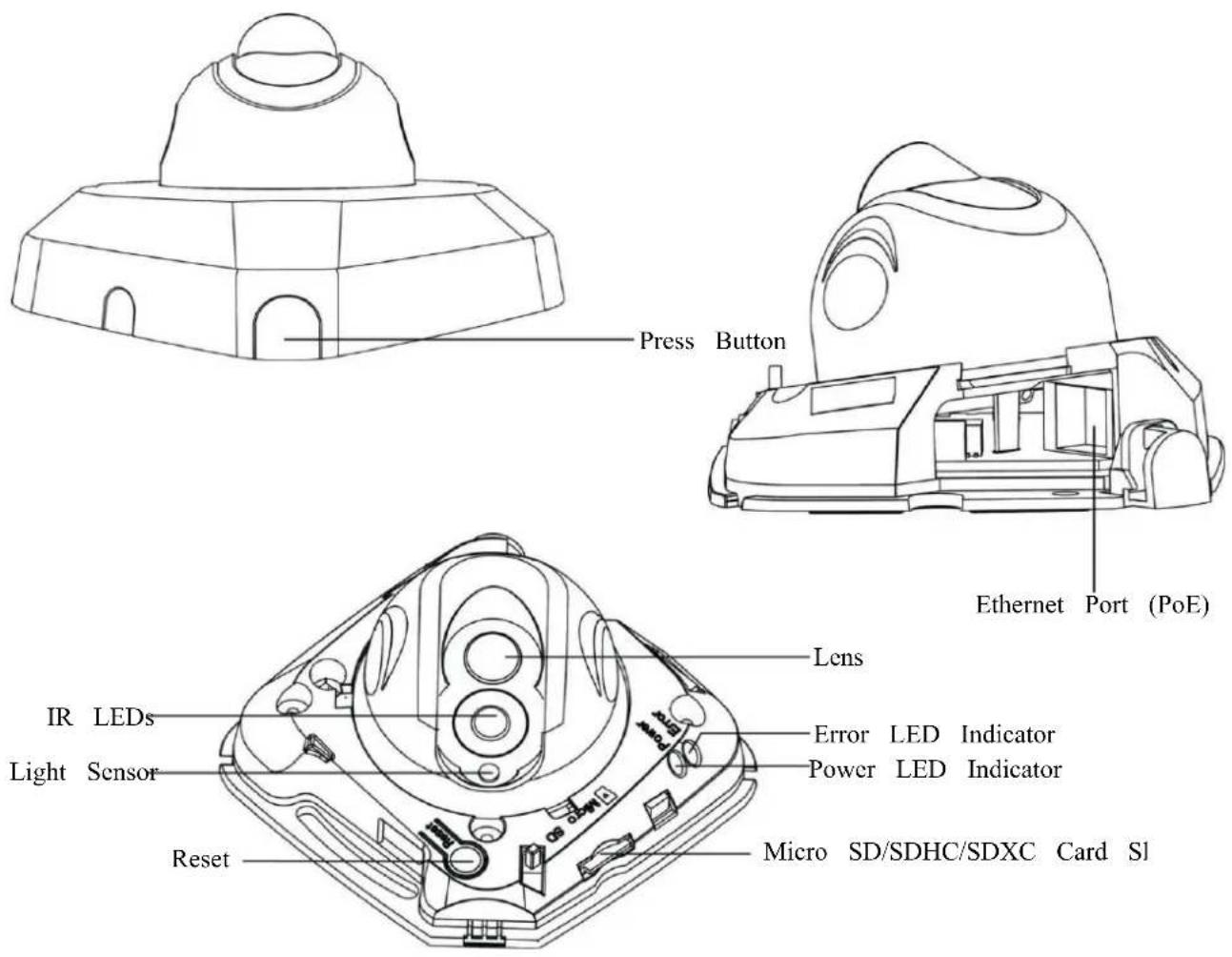 Milesight MS-C3567-FPNA - IR Mini Dome Network Camera - 1