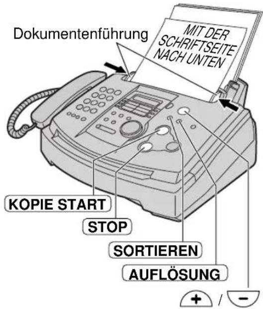 PANASONIC KX-FLM551G - Abbrechen des Kopiervorgangs - 1