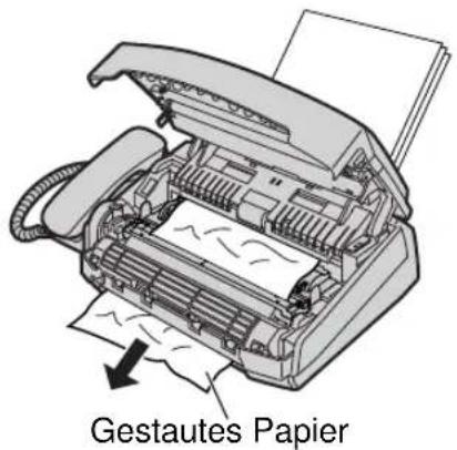 PANASONIC KX-FLM551G - Wenn sich das Empfangspapier im Gerät gestaut hat - 3