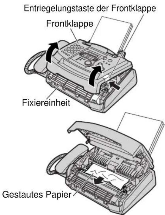 PANASONIC KX-FLM551G - Wenn sich das Empfangspapier im Gerät gestaut hat - 2