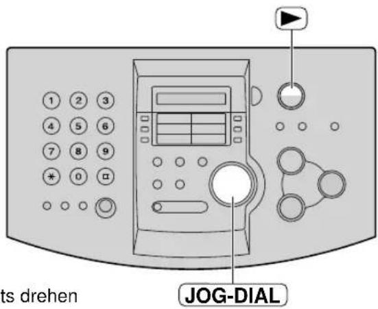 PANASONIC KX-FLM551G - Auswahl eines Zeichens über das JOG-DIAL - 2