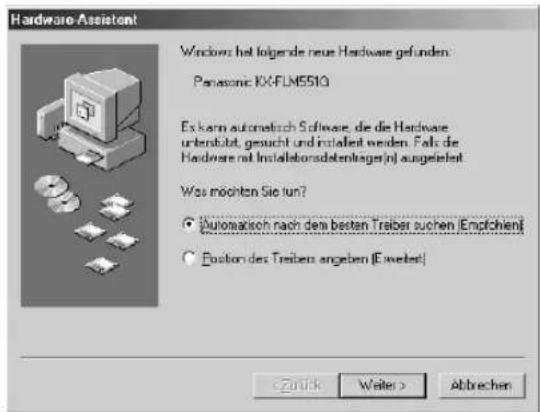 PANASONIC KX-FLM551G - Starten Sie Windows 95/98/Me/NT4.0/2000 und schließen Sie alle anderen Anwendungen. - 1