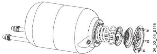 AEG DKu 10 - Verwarmingsflens monteren - 1