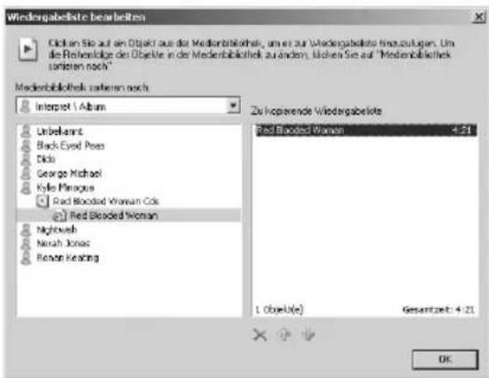 Wiedergabeliste besarbeiten Clicken Sie auf ein Objekt aus der Medienbibliothek, um er zur Wiedergabelste hinszutagen. Um die Reihenluge des Objekte in der Medienbibliothek zu anderen, München Sie auf "Medienbibliothek unterden nach" Medienbibliothek saheren noch: Interpret 1 Album Unbekannt Black Eyed Pees Dicka George Michael Kyle Piragus Red Blooded Woman Cds Red Blooded Woman Mightwood Narush Jonas Rohan Keaching Zu koperende Wiedergabelte Red Blooded Woman 4:21 1 Objekte) Gesamtzeit: 4:21 OK