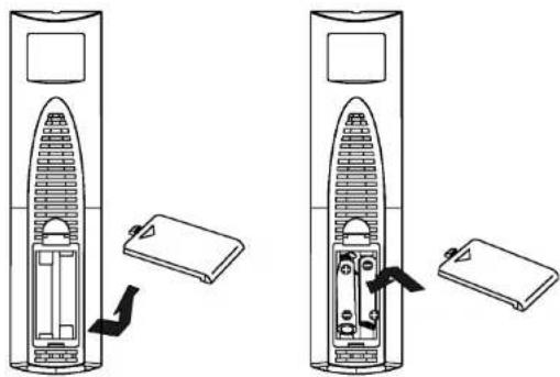 AEG CTV 4868 - Batterie in die Fernbedienung einlegen - 1