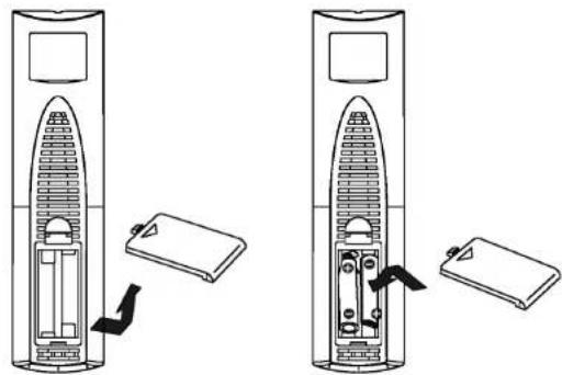 AEG CTV 4868 - Insert the battery into the remote control - 1