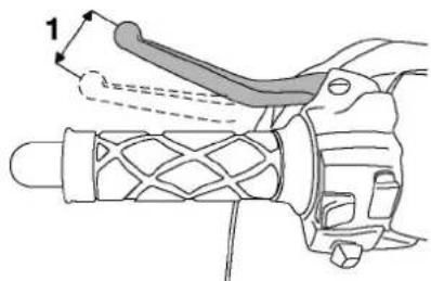 YAMAHA CS50 - Adjusting the rear brake lever free play - 1