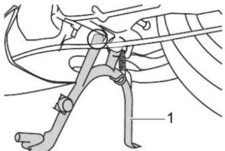 Technical diagram showing mechanical assembly with labeled component '1'