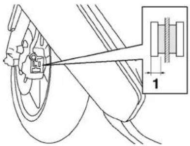Technical diagram showing mechanical assembly with labeled component '1' and detail view