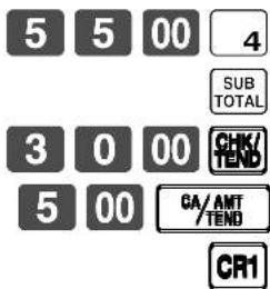 CASIO TK-7500 - Gemischte Bezahlung (Bargeld, Kredit, Scheck) - 1