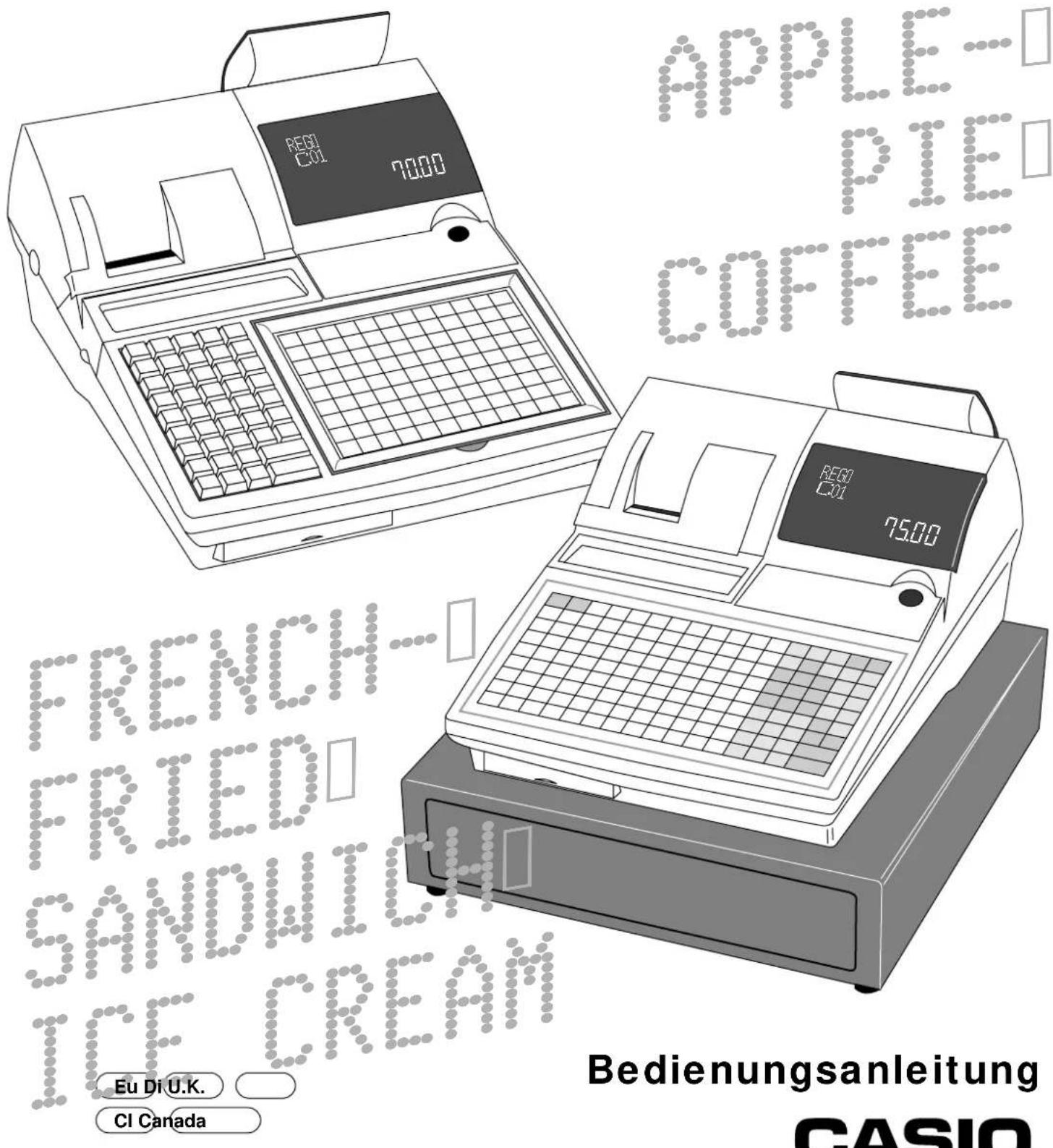 APPLE PIE COFFEE FRENCH- FRIEDI SANDWICH ICE CREAM Eu Di U.K. CI Canada 7000 7500 Bedienungsanleitung CASIO