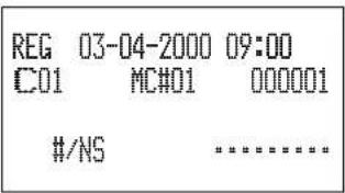 REG 03-04-2000 09:00 C01 MC#01 000001 #/NS ********