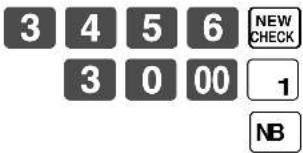 CASIO TK-7500 - Registrierung für Zahlzettelnummer 3456 - 1