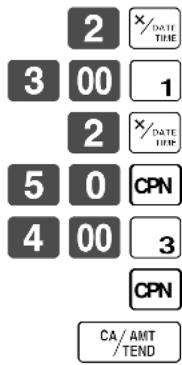 CASIO TK-7500 - Kuponregistrierung mittels  (Kupontaste) - 1