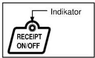 Indikator RECEIPT ON/OFF