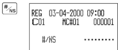 #/NS REG 03-04-2000 09:00 C01 MC#01 000001 #/NS ...........