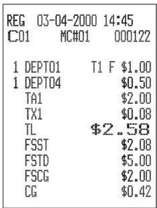 CASIO TK-6500 - "Food Stamp" mit fälligem Wechselgeld (Fortsetzung) - 2