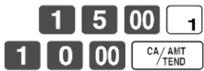 CASIO TK-6500 - Voreingestellter Übergabebetrag - 2