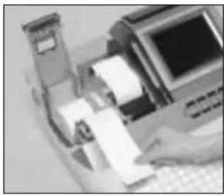 CASIO TE-8500F - Einsetzen der Kassenbon-Papierrolle - 2