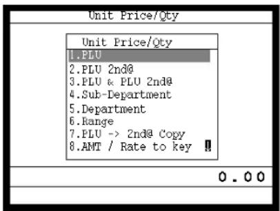 CASIO TE-8500F - Programmierungsvorgang für PLU-Folientasten-Einheitspreis - 2