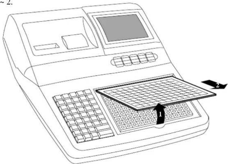 CASIO TE-8500F - Entfernen des Folienhalters - 1
