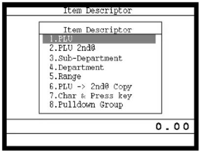 CASIO TE-8500F - Programmierungsvorgang für Postenbeschreibung (PLU-Folientaste) - 2