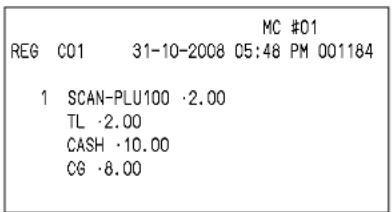 MC #01 REG CO1 31-10-2008 05:48 PM 001184 1 SCAN-PLU100 ·2.00 TL ·2.00 CASH ·10.00 CG ·8.00