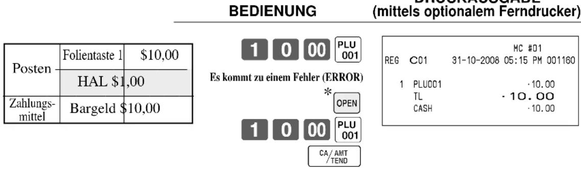 CASIO QT-6600 - Vorübergehende Freigabe von Pflichteingaben - 1