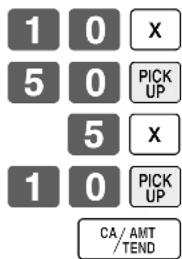 CASIO QT-6600 - Registrieren von Abholungsbeträgen - 1