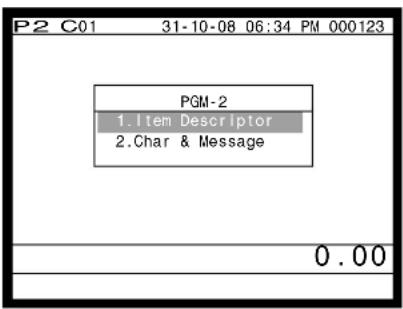 P2 C01 31-10-08 06:34 PM 000123 PGM-2 1.Item Descriptor 2.Char & Message 0.00